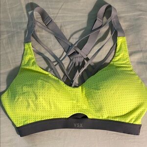 VSX Yellow and Gray Performance Sports Bra